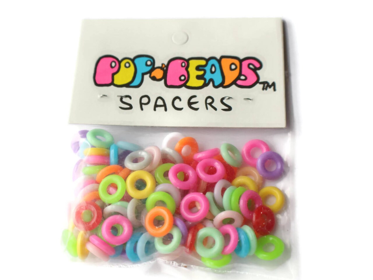 10mm Multi-color Vintage Plastic Ring Beads Pop Beads Spacers - Spacer Ring Beads bA2